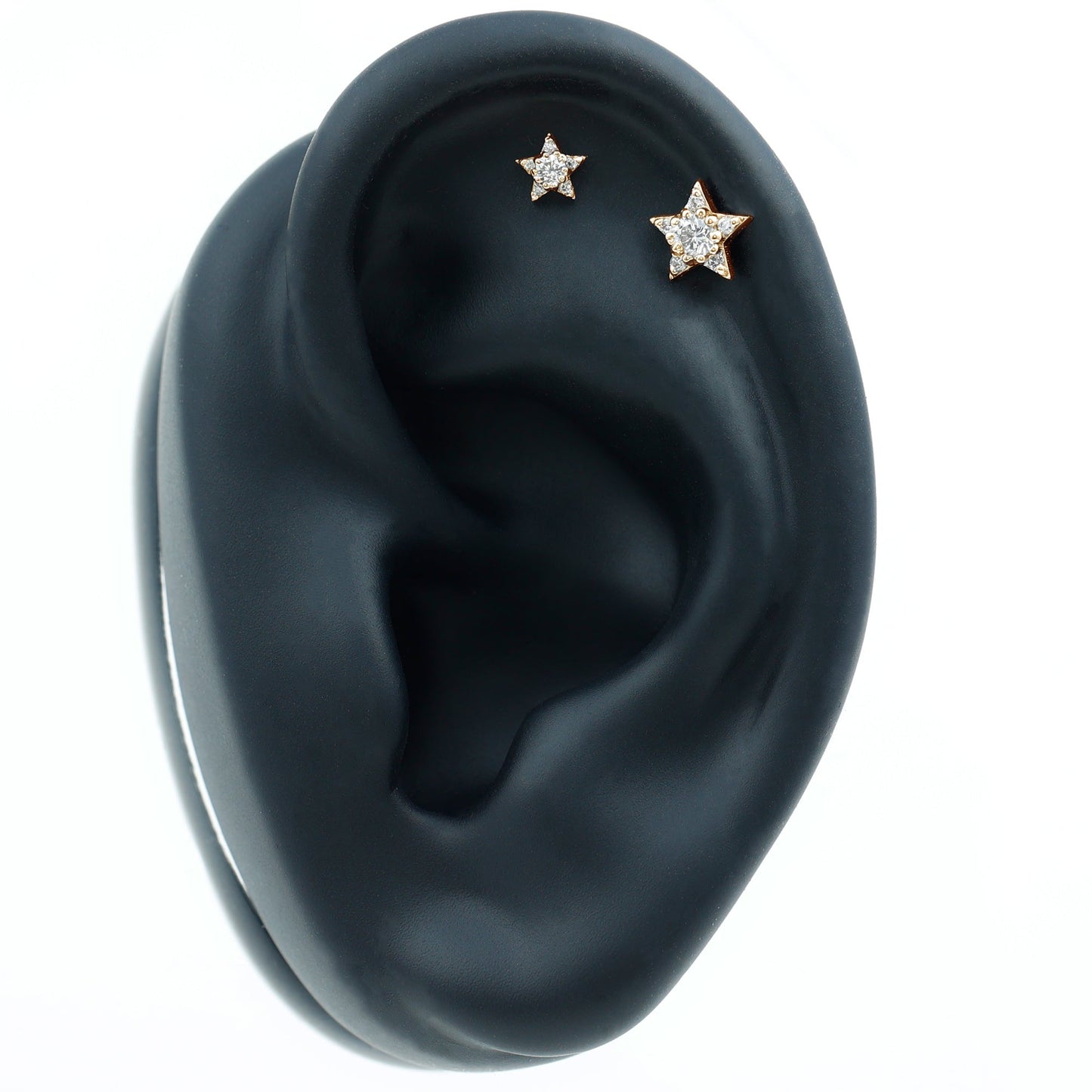 Minimalist Diamond Star Earring for Tragus Piercing