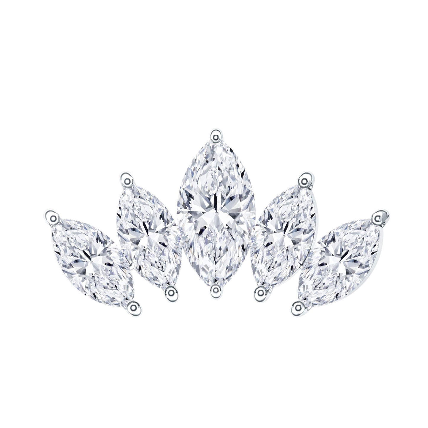Certified Marquise Cut Diamond Helix Earring for Women