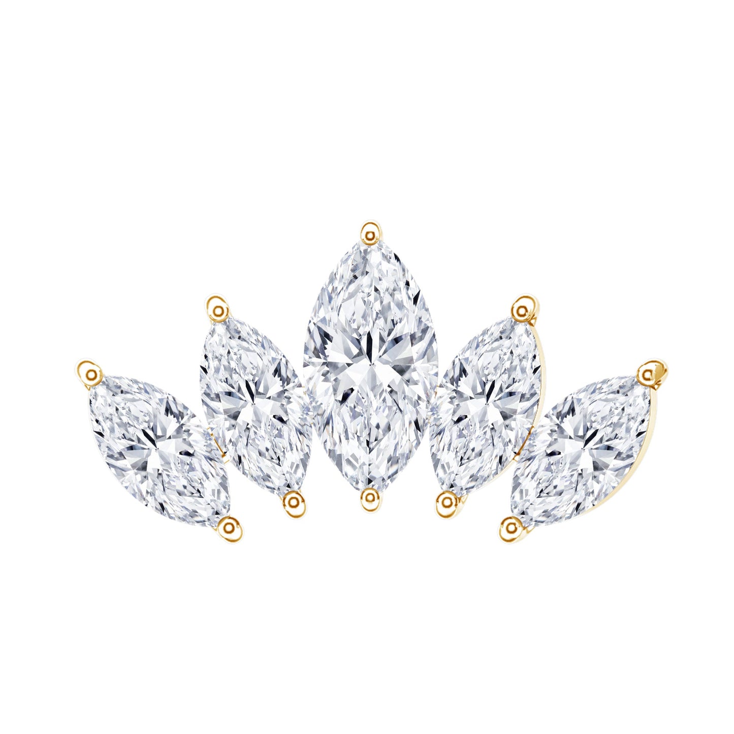 Certified Marquise Cut Diamond Helix Earring for Women