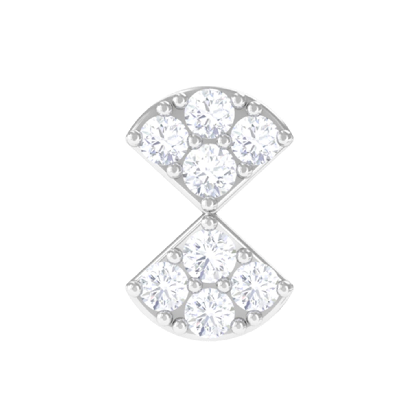 Genuine Diamond Bow Earring for Tragus Piercing