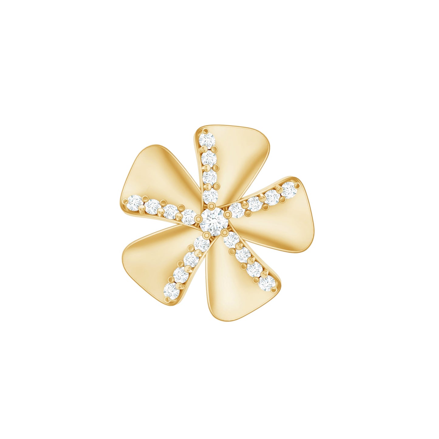 Modern Diamond Flower Earring for Helix Piercing