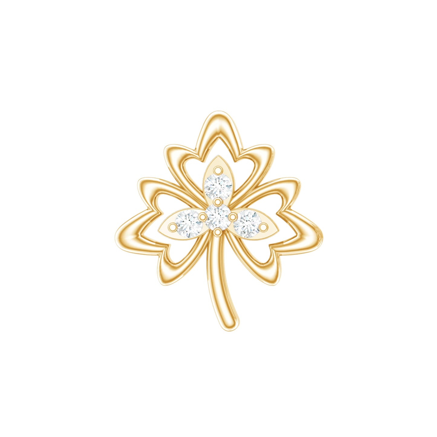 Diamond Nature Inspired Earring for Helix Piercing