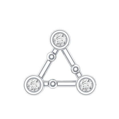 Diamond Open Triangle Earring for Conch Piercing