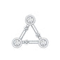 Diamond Open Triangle Earring for Conch Piercing