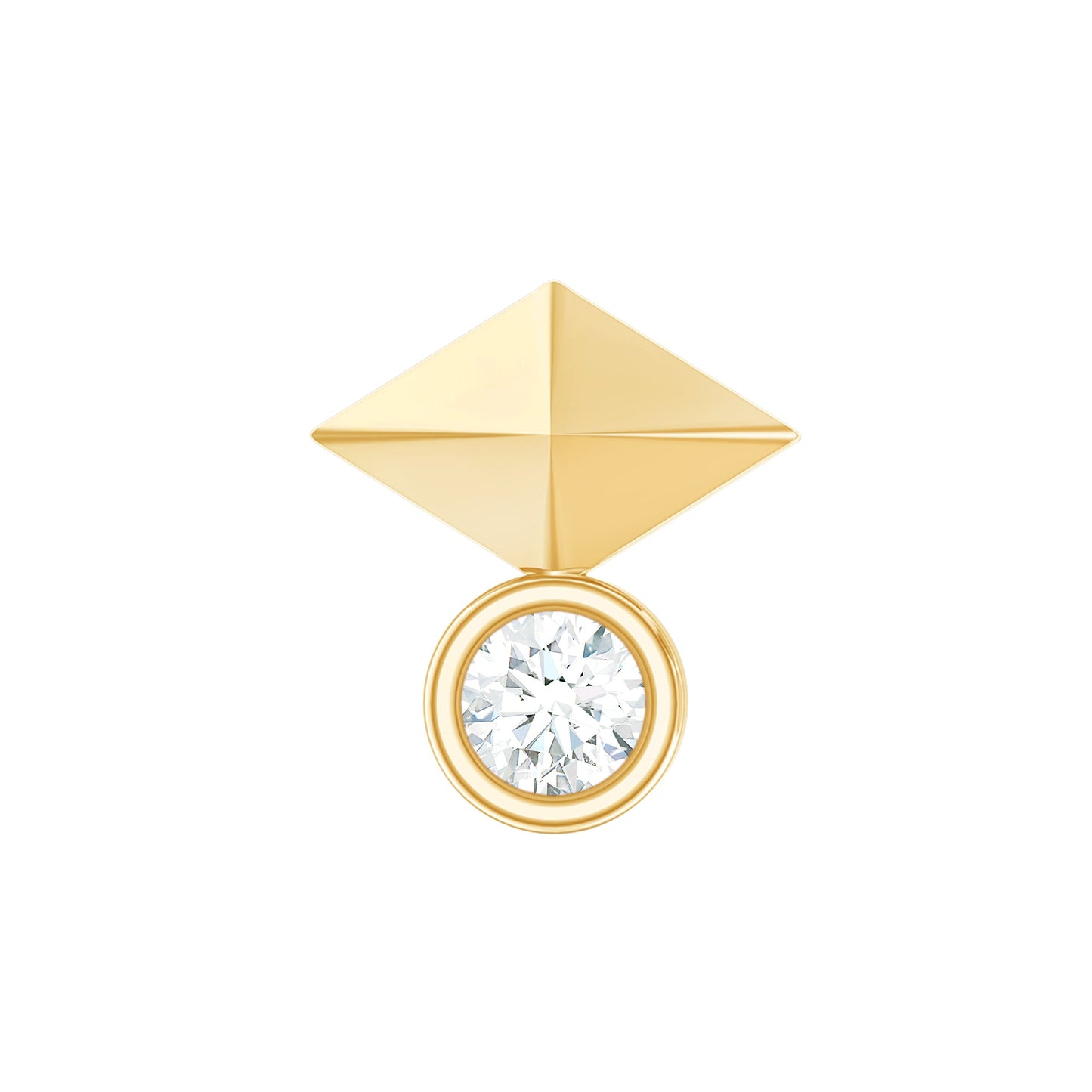 Diamond Geometric Tragus Earring