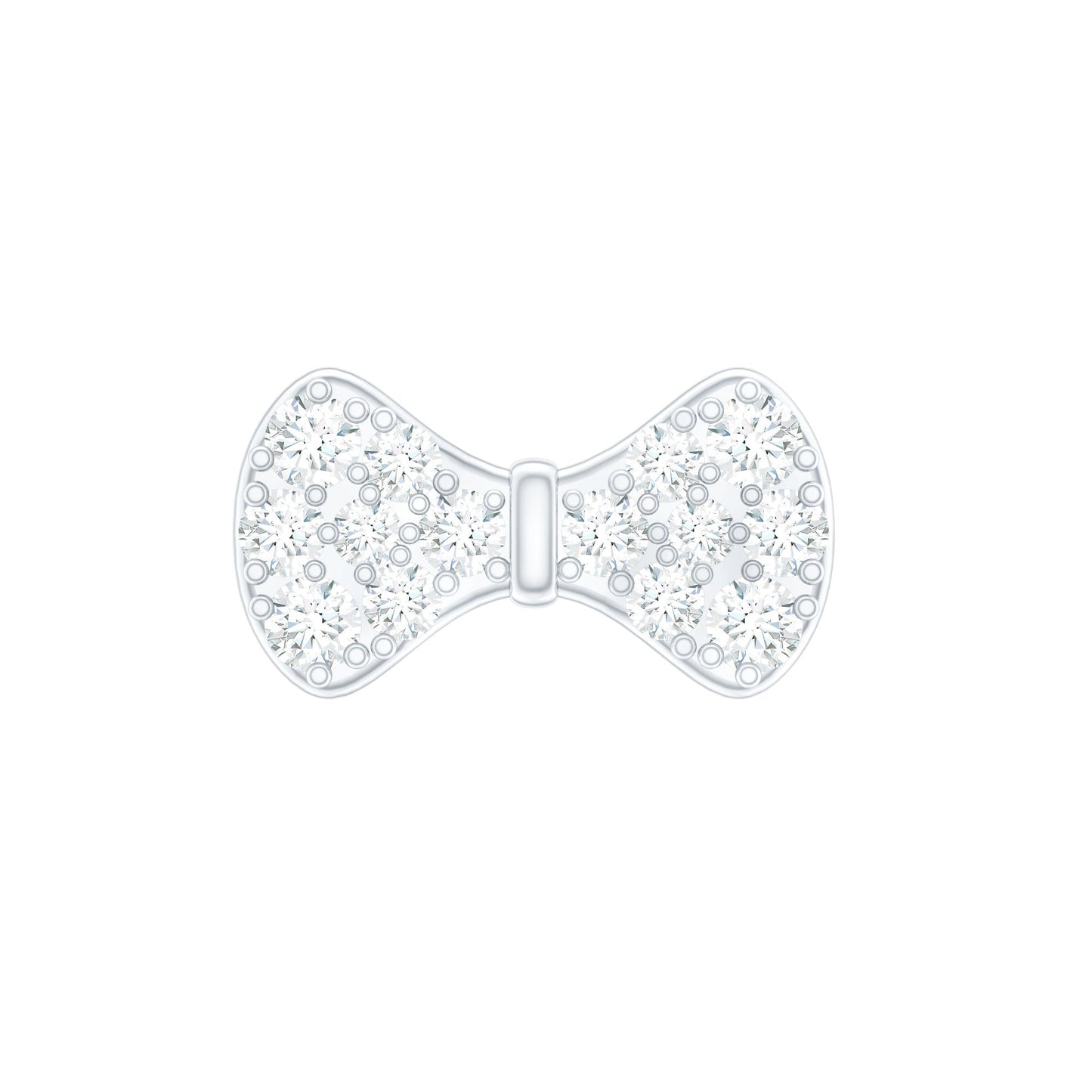Cute Diamond Bow Earring for Tragus Piercing