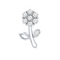 Diamond Flower Helix Earring