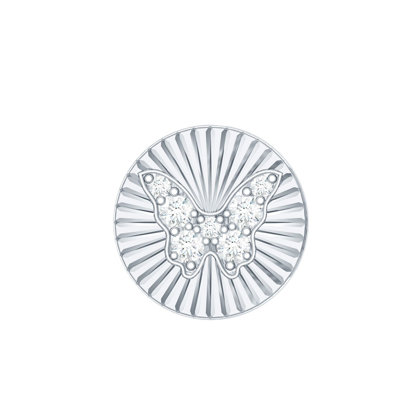 Diamond Butterfly Earring for Cartilage Piercing
