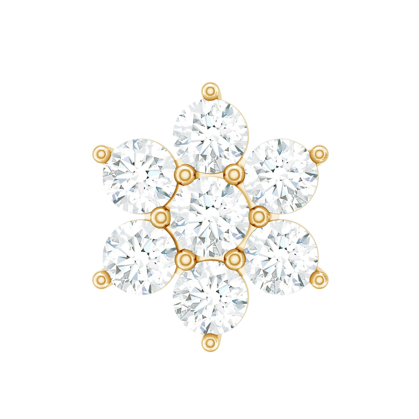 Simple Diamond Flower Cartilage Earring
