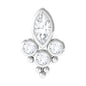 Bezel Set Moissanite Designer Earring for Conch Piercing
