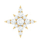 Moissanite Starburst Cartilage Earring with Flat Back