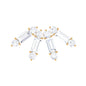 Baguette Diamond Fan Cartilage Earring