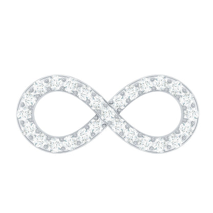 Round Diamond Infinity Earring for Cartilage Piercing