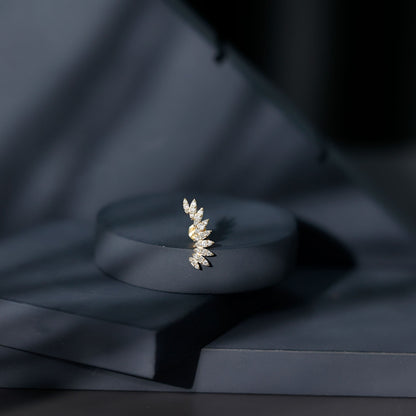 Diamond Wing Crawler Earring for Helix Piercing