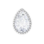 Solitaire Diamond Teardrop Stud Earring for Helix Piercing