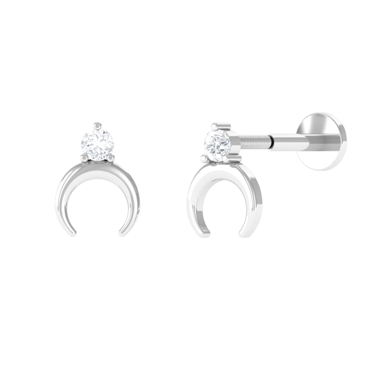 Diamond Minimalist Earring for Helix Piercing
