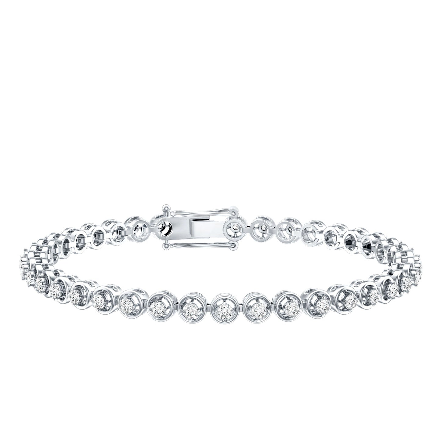 Certified Lab Grown Classic Round Diamond Bridal Tennis Bracelet