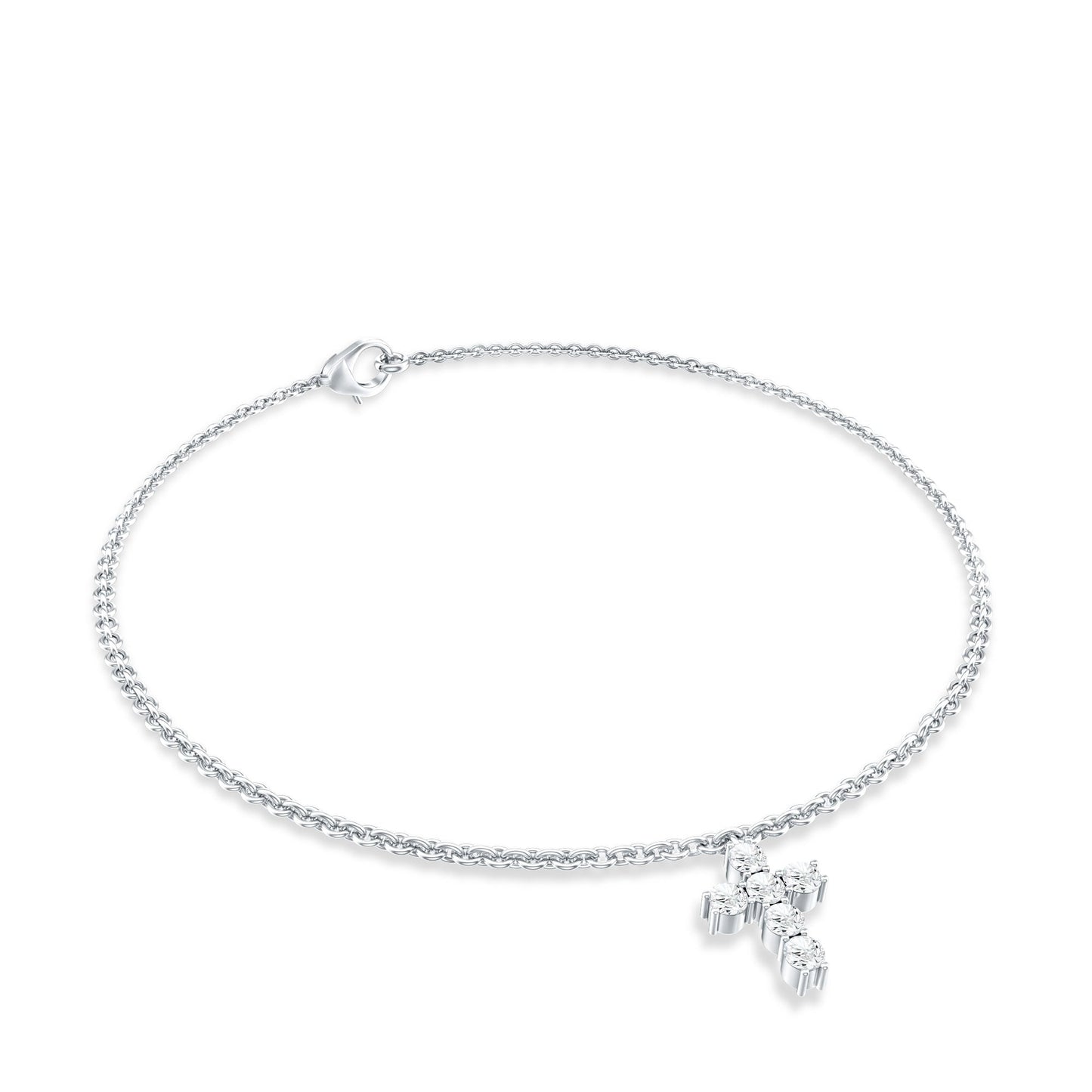 Certified Lab Grown Diamond Cross Bracelet