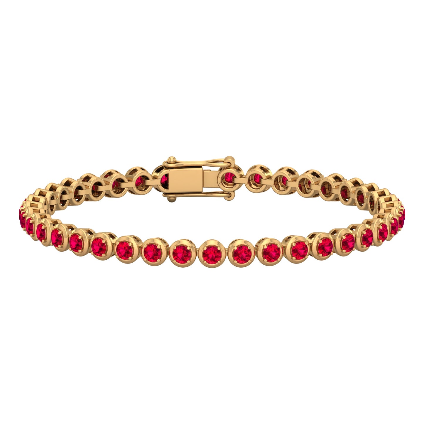 Certified Lab Grown Ruby Tennis Bracelet for Women