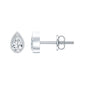 Bezel Set Diamond Tiny Stud Earrings