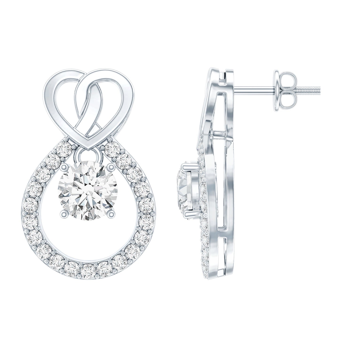 Certified Lab Grown Diamond Infinity Stud Earrings