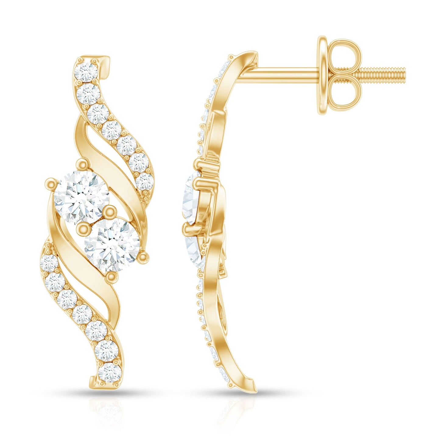 Minimalist Stud Earrings with Lab Grown Diamond