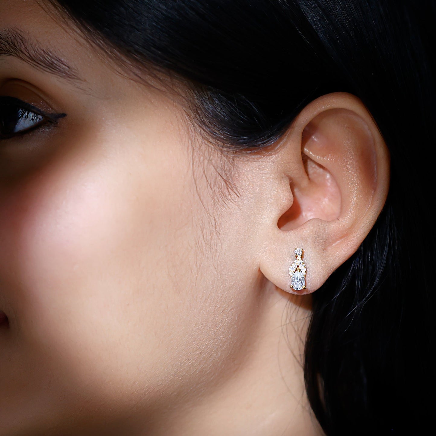 Certified Lab Grown Diamond Teardrop Stud Earrings