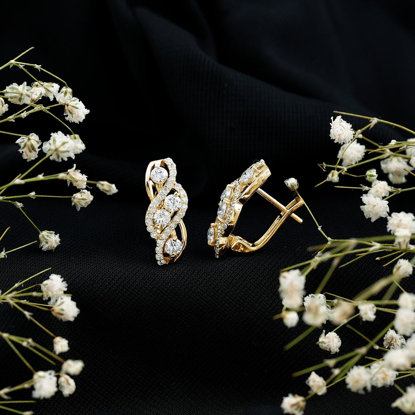 Lab Grown Diamond Infinity Earrings For Women
