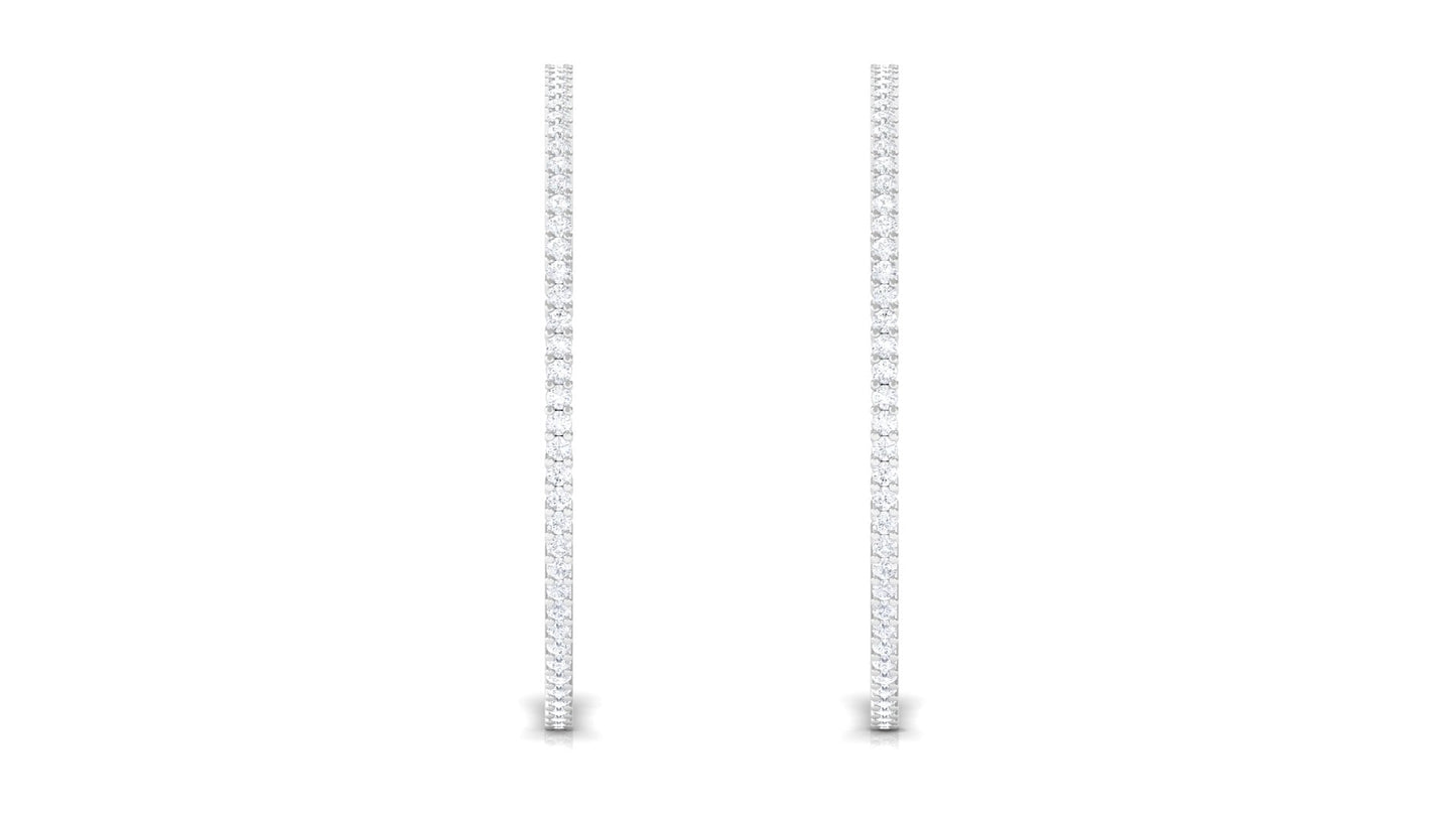 Certified Moissanite Big Hoop Earrings