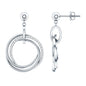 Round Cut Diamond Drop Earring with Screw Back Closure