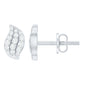 Nature Inspired Diamond Leaf Stud Earrings