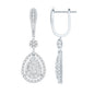 Certified Moissanite Bridal Drop Earrings For Wedding