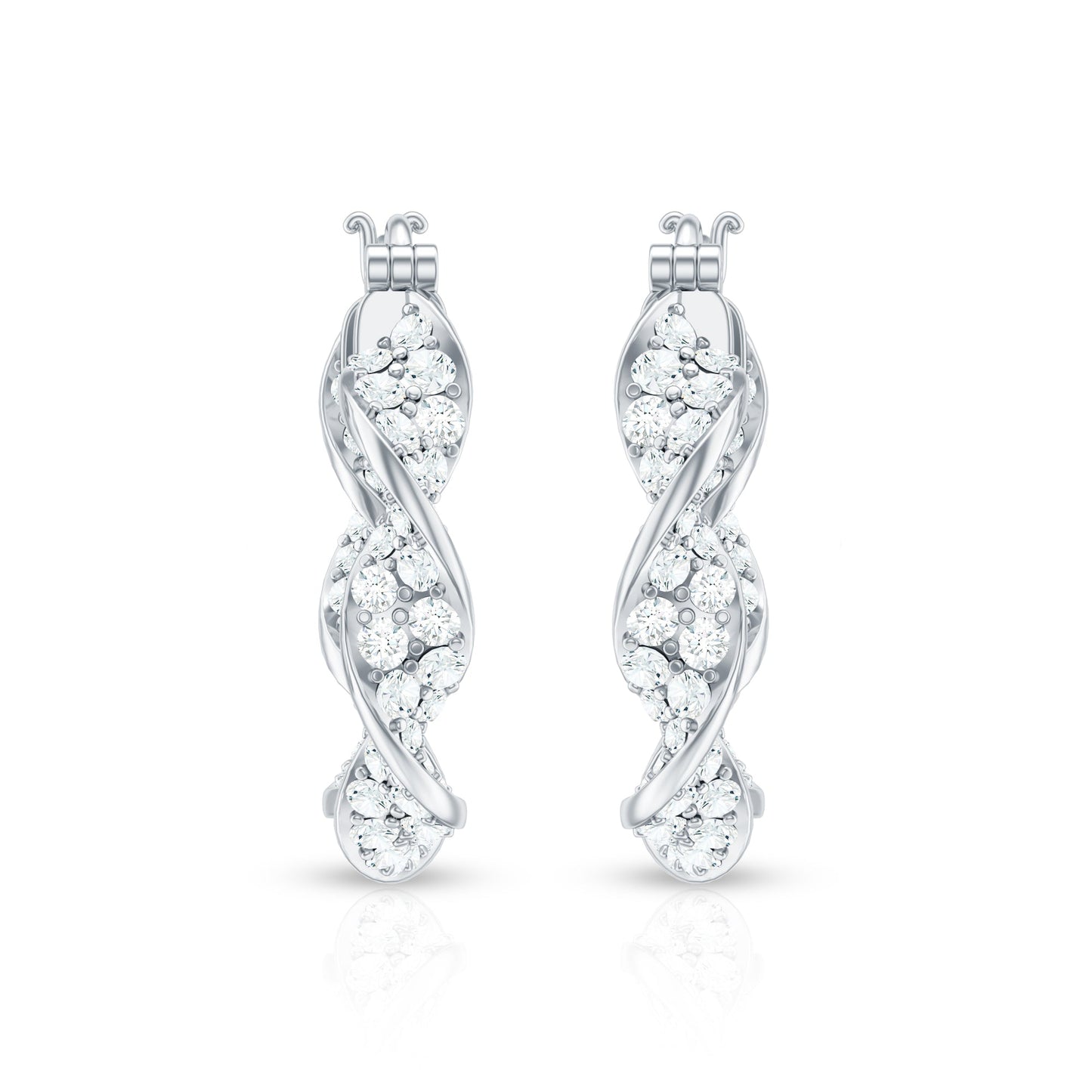 Certified Moissanite Big Hoop Earrings for Her