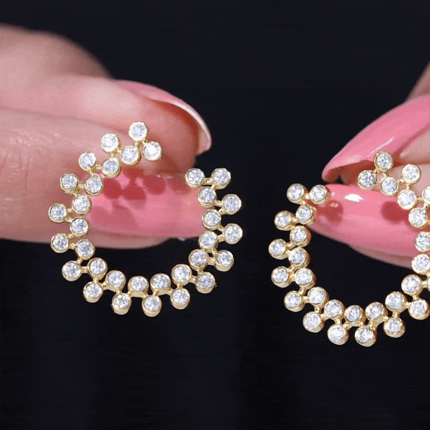 Certified Lab Created Diamond Statement Stud Earrings