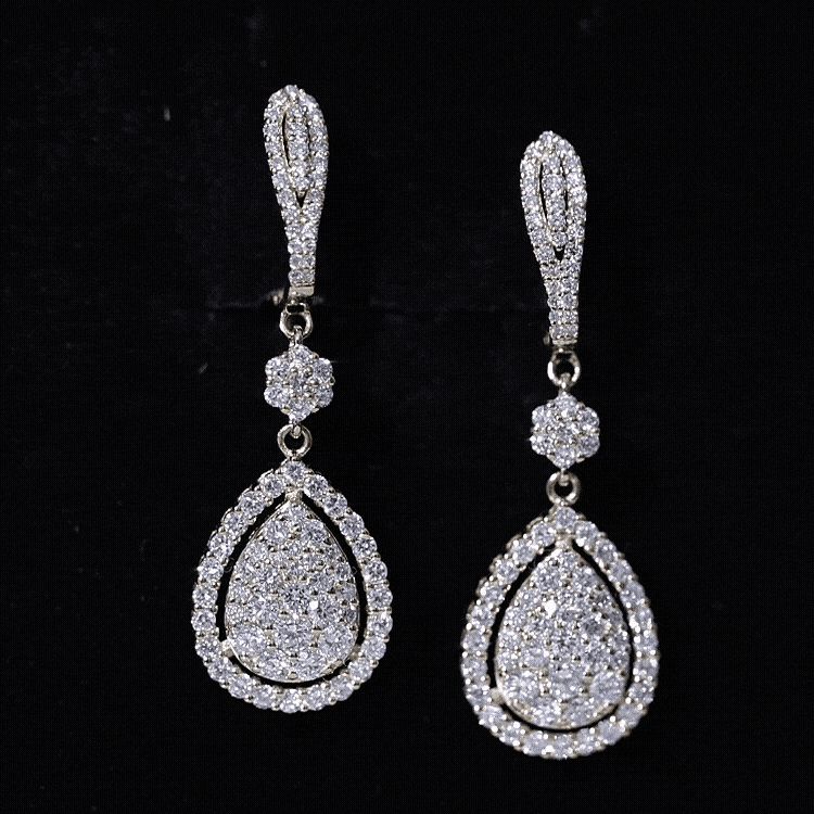 Lab Grown Diamond Bridal Drop Earrings