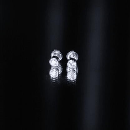 Minimalistic Bezel Set Diamond Stud Earrings