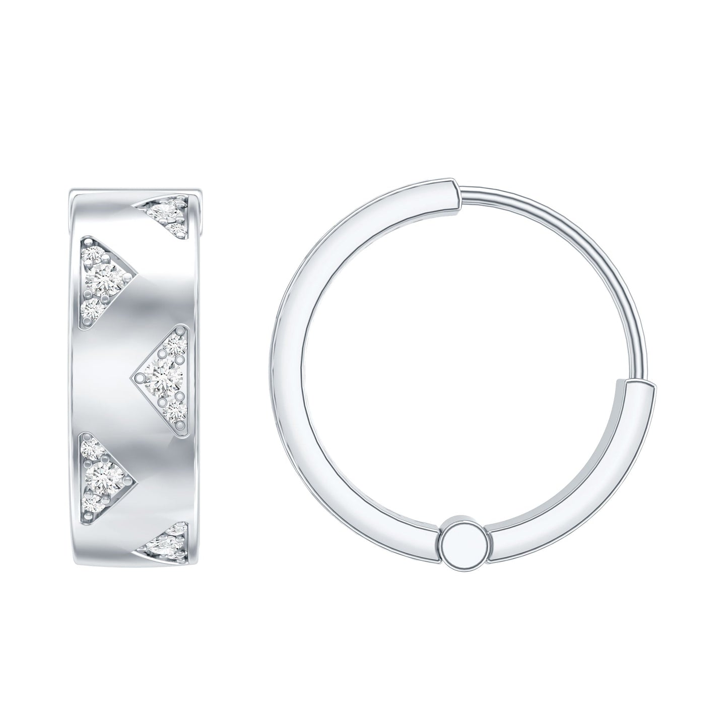 Certified Diamond Hoops For Women