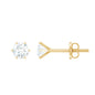 Real Diamond Solitaire Martini Stud Earrings