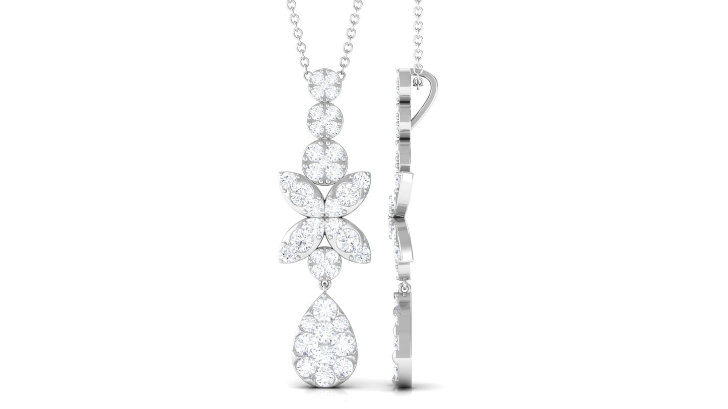 Certified Moissanite Dangle Pendant