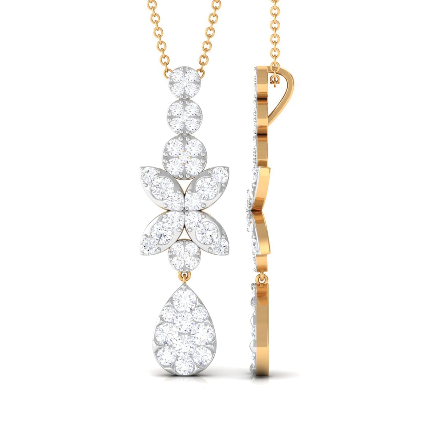 Certified Moissanite Dangle Pendant