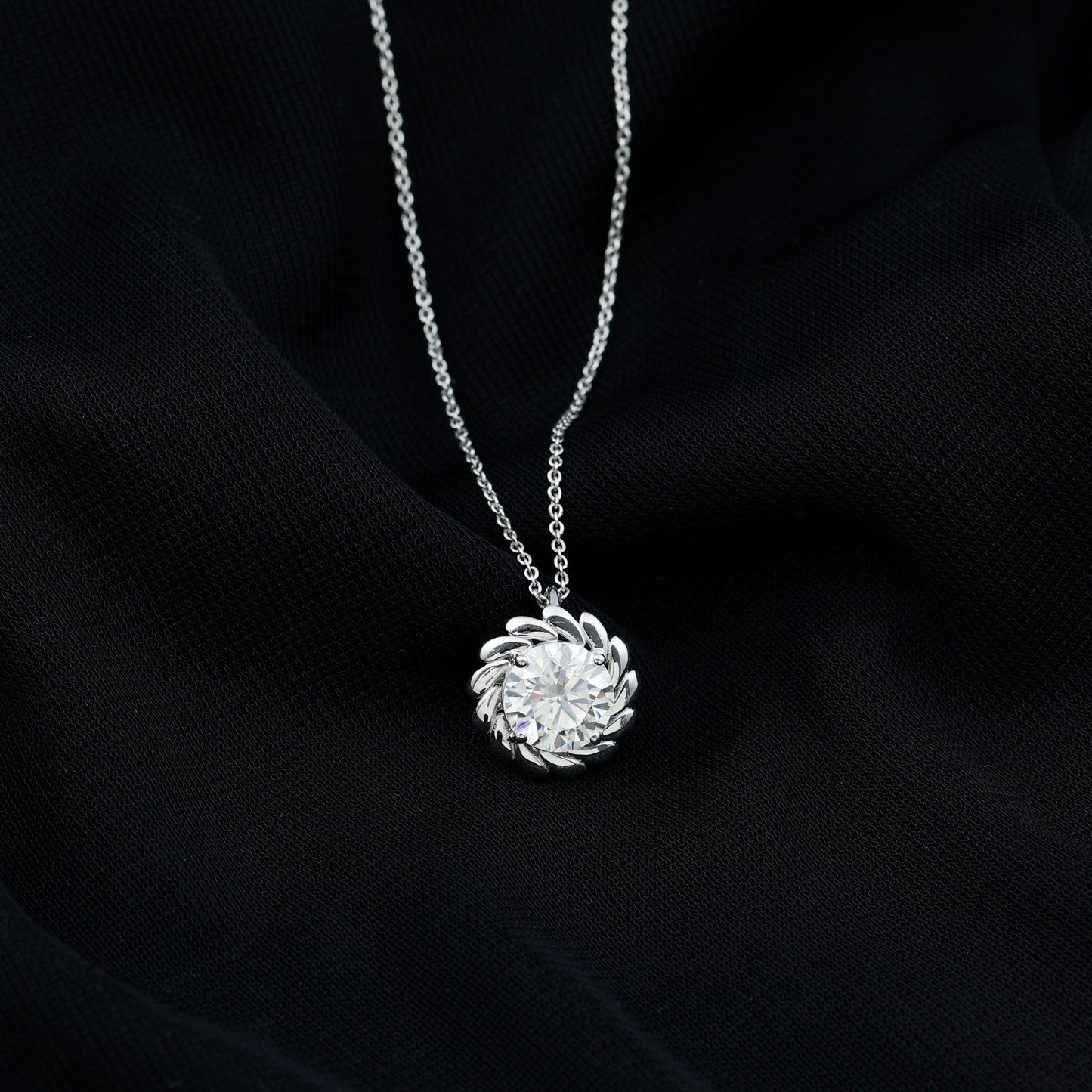 2 Carat Lab Grown Diamond Solitaire Necklace For Women