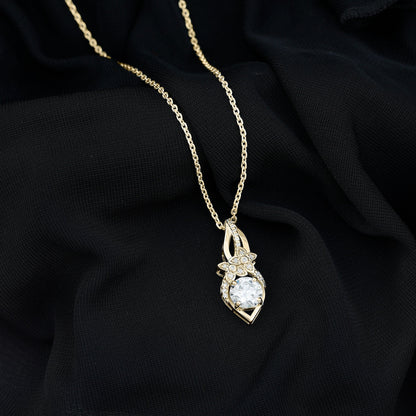 Lab Grown Diamond Flower Statement Necklace