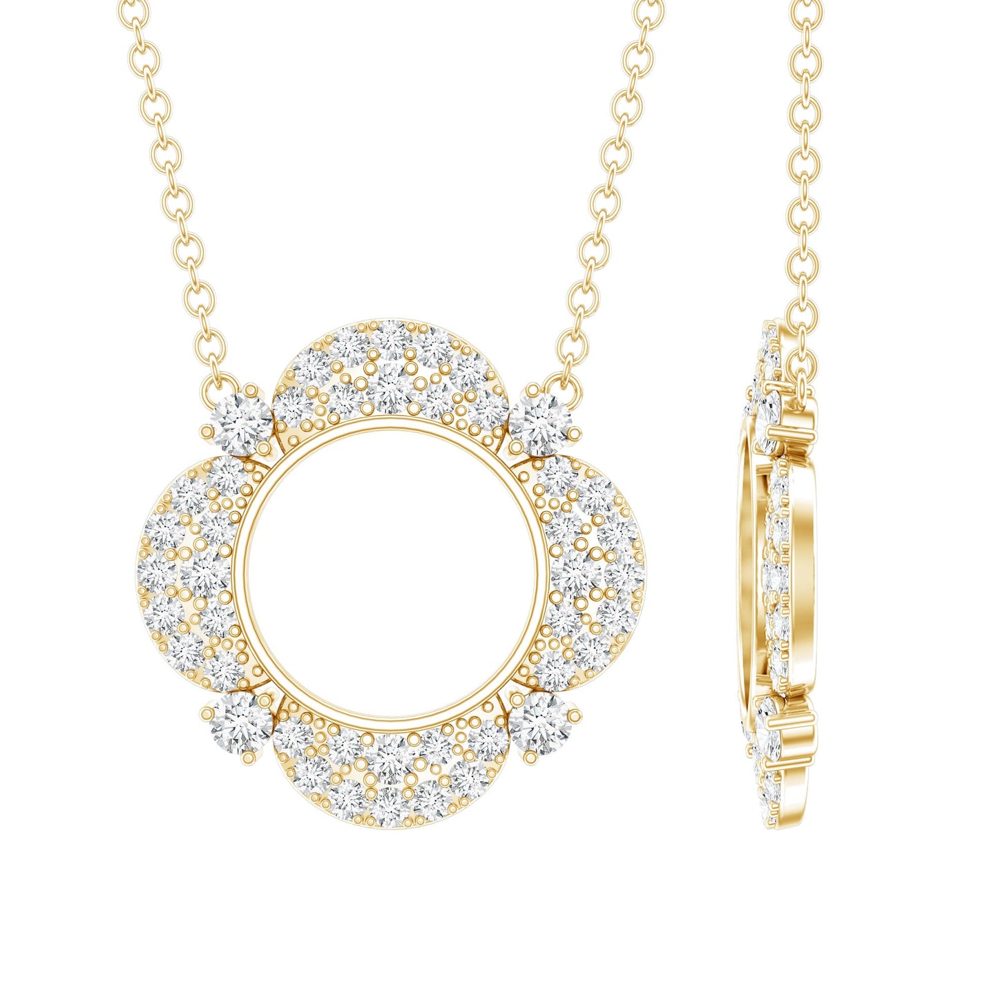 Certified Lab Grown Diamond Nature Inspired Necklace