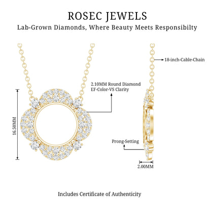 Certified Lab Grown Diamond Nature Inspired Necklace