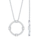 Certified Lab Grown Diamond Half Bezel Set Open Circle Necklace