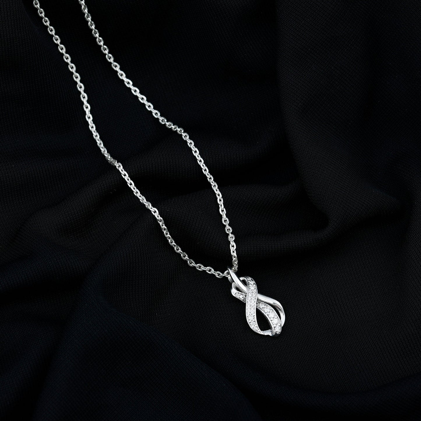Certified Lab Grown Diamond Infinity Loop Necklace