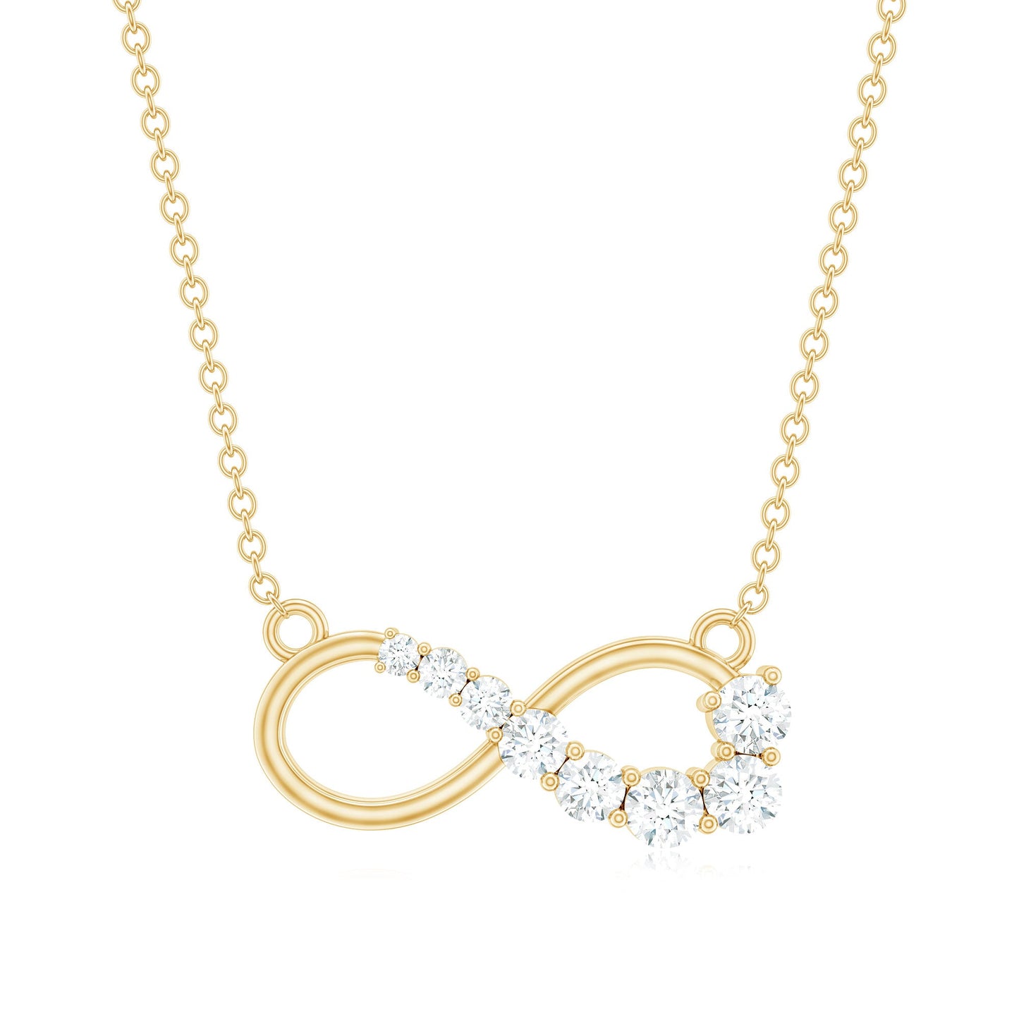 Certified Moissanite Infinity Necklace