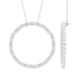 Certified Moissanite Eternity Necklace with Chain