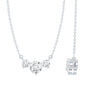 Certified Moissanite Three Stone Stackable Necklace