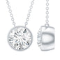 Bezel Set 1.2 Carat Lab Grown Diamond Solitaire Stackable Necklace